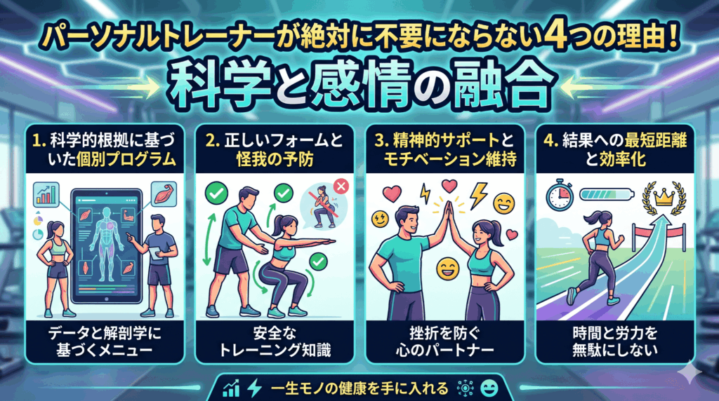 パーソナルトレーナーが絶対に不要にならない4つの理由！科学と感情の融合