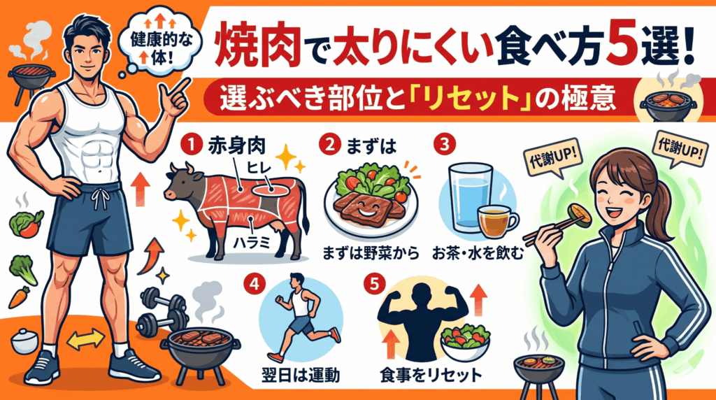 焼肉で太りにくい食べ方5選！選ぶべき部位と「リセット」の極意