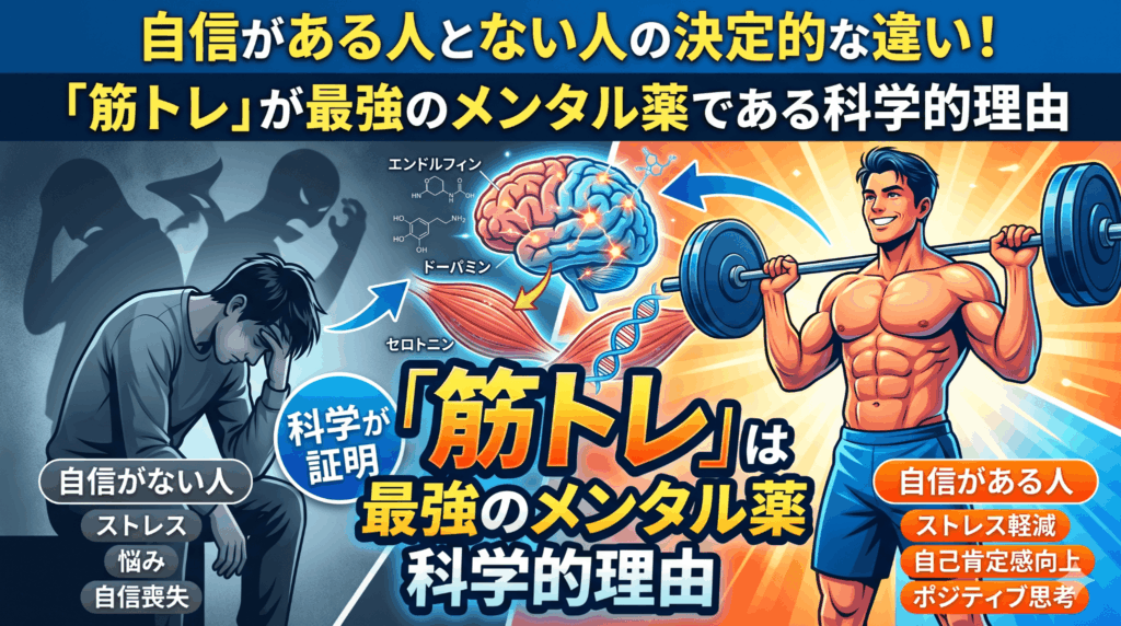 自信がある人とない人の決定的な違い！「筋トレ」が最強のメンタル薬である科学的理由