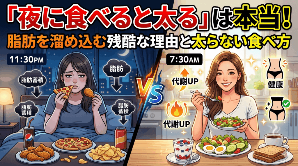 「夜に食べると太る」は本当！脂肪を溜め込む残酷な理由と太らない食べ方