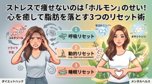 ストレスで痩せないのは「ホルモン」のせい！心を癒して脂肪を落とす3つのリセット術