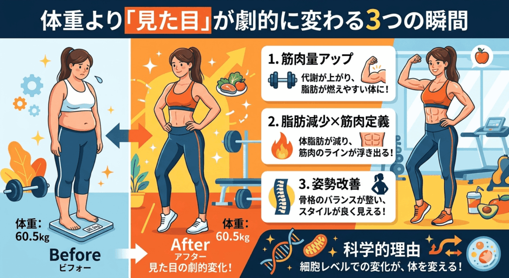 体重より「見た目」が劇的に変わる3つの瞬間と科学的理由