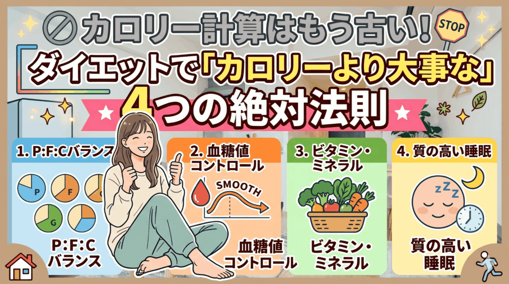 カロリー計算はもう古い！ダイエットで「カロリーより大事な」4つの絶対法則