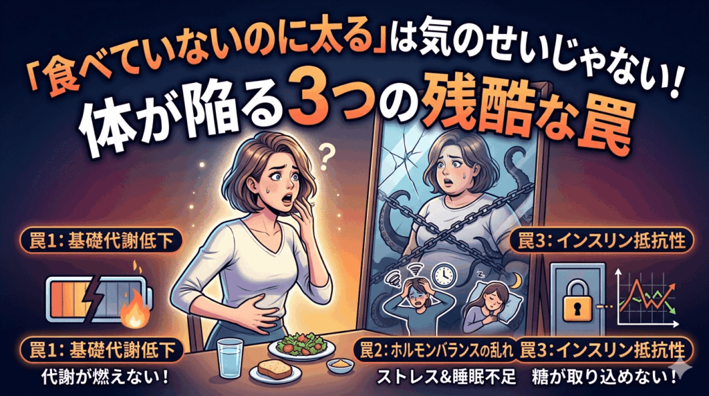 「食べていないのに太る」は気のせいじゃない！体が陥る3つの残酷な罠