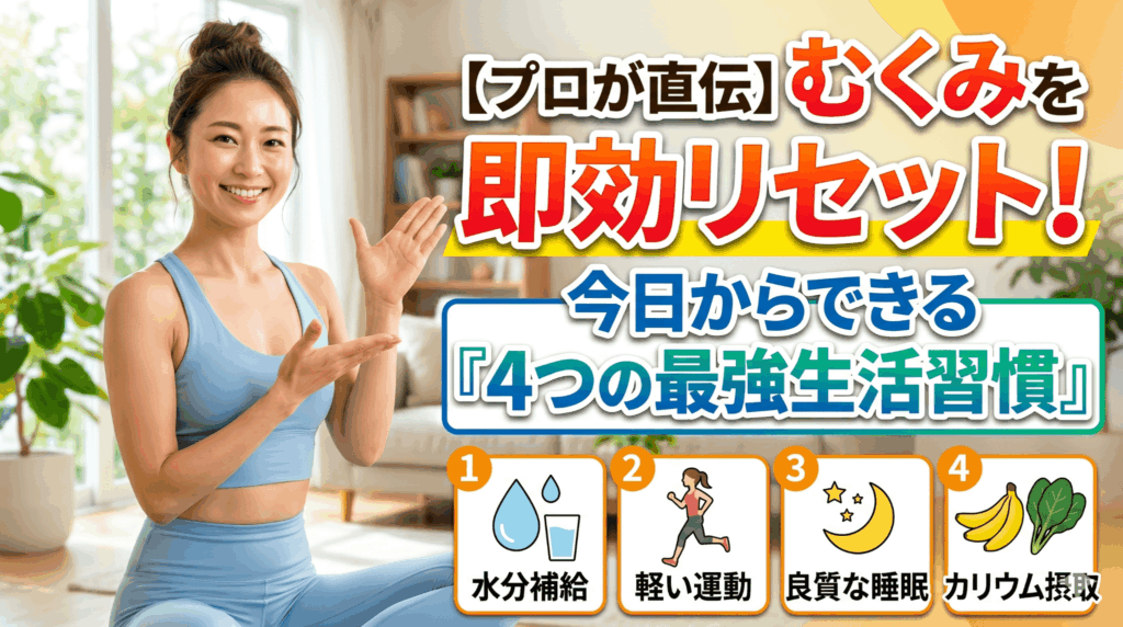 【プロが直伝】むくみを即効リセット！今日からできる「4つの最強生活習慣」