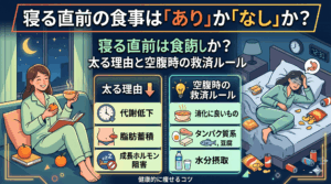 寝る直前の食事は「あり」か「なし」か？太る理由と空腹時の救済ルール