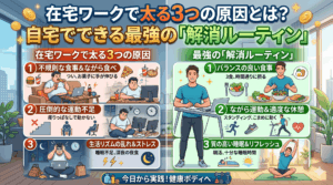 在宅ワークで太る3つの原因とは？自宅でできる最強の「解消ルーティン」