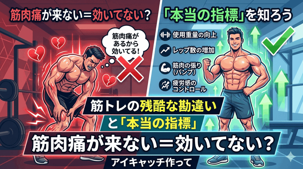 筋肉痛が来ない＝効いてない？筋トレの残酷な勘違いと「本当の指標」