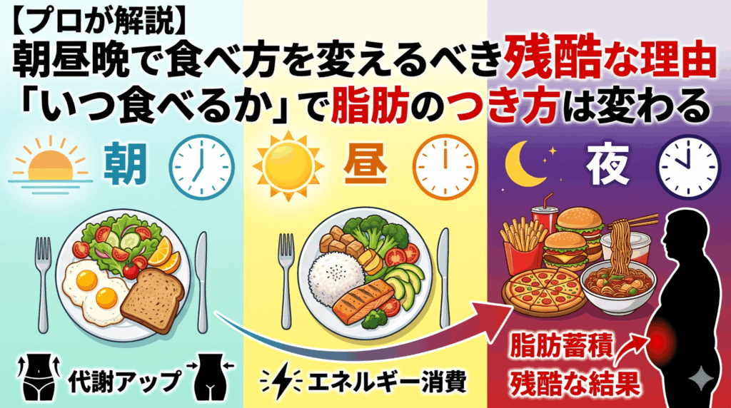 【プロが解説】朝昼晩で食べ方を変えるべき残酷な理由。「いつ食べるか」で脂肪のつき方は変わる
