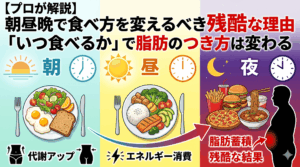 【プロが解説】朝昼晩で食べ方を変えるべき残酷な理由。「いつ食べるか」で脂肪のつき方は変わる