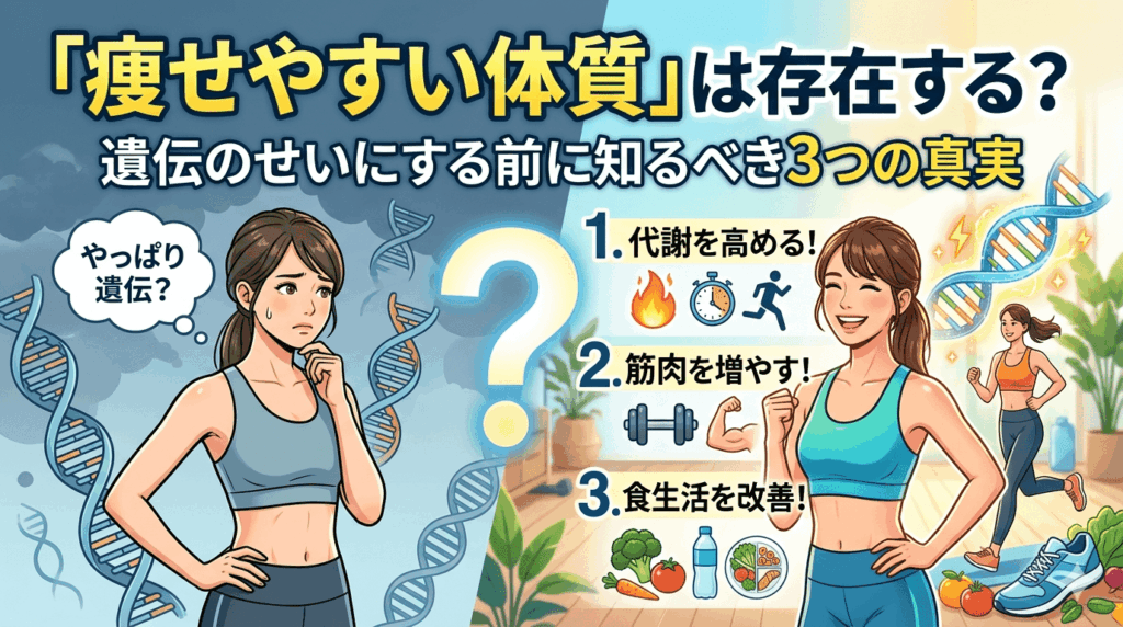 「痩せやすい体質」は存在する？遺伝のせいにする前に知るべき3つの真実