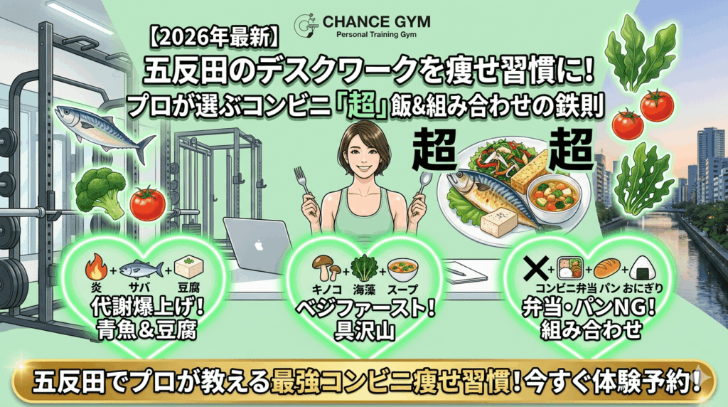 【2026年最新】五反田のデスクワークを痩せ習慣に！プロが選ぶコンビニ「超」ダイエット飯＆組み合わせの鉄則