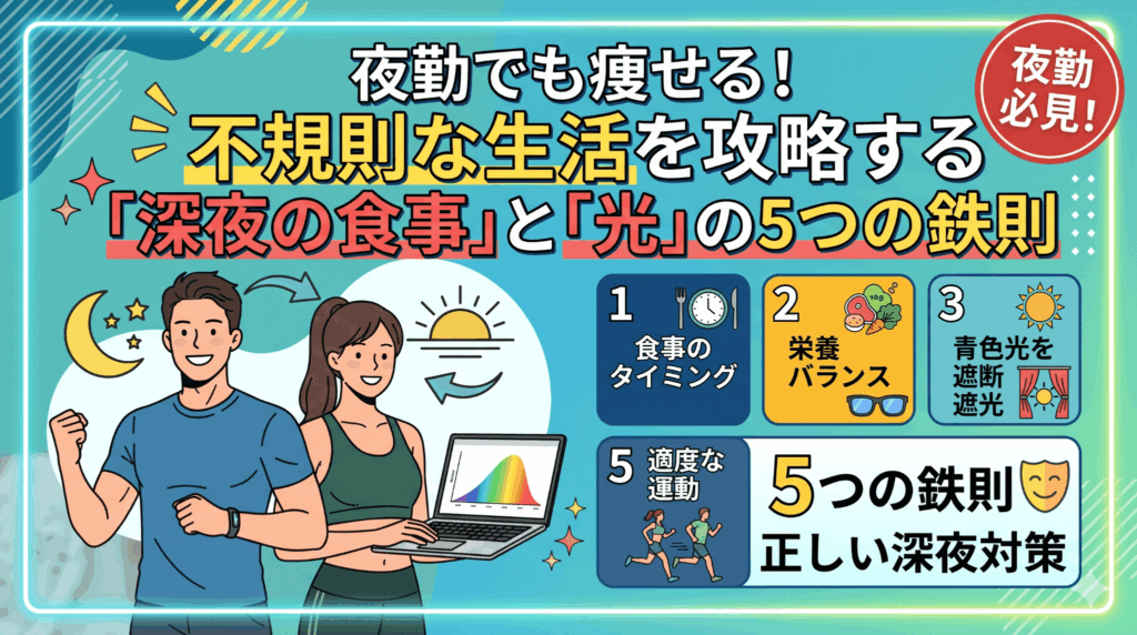 夜勤でも痩せる！不規則な生活を攻略する「深夜の食事」と「光」の5つの鉄則