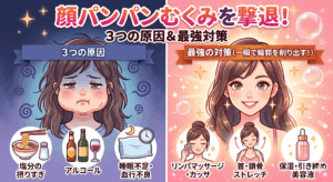顔がパンパンに浮腫む3つの原因と、一瞬で輪郭を削り出す最強の対策
