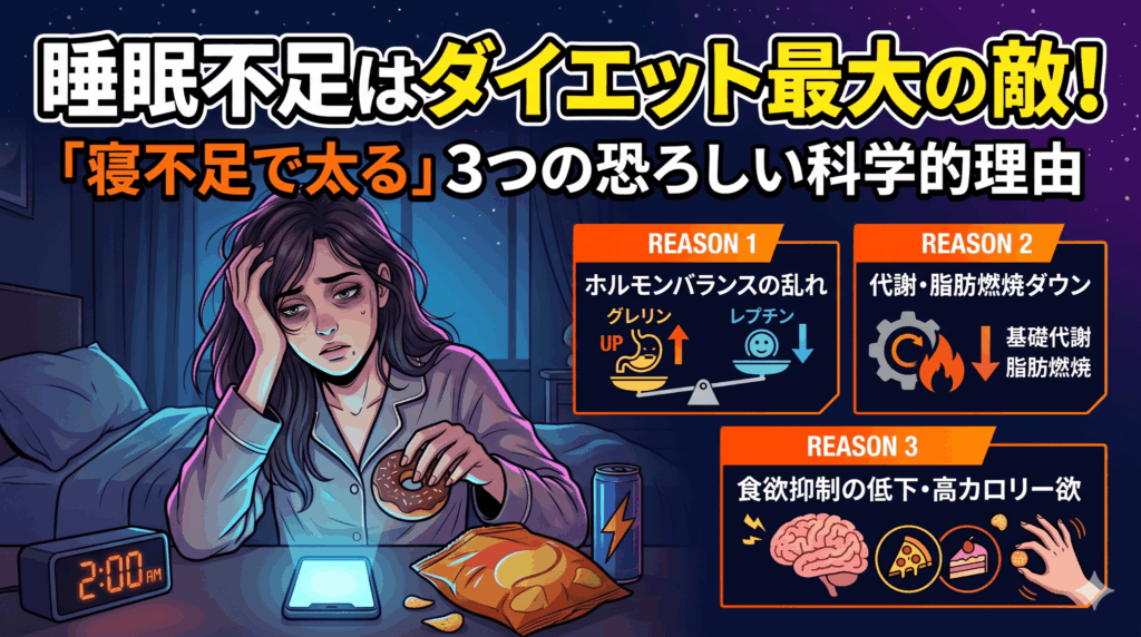 睡眠不足はダイエット最大の敵！「寝不足で太る」3つの恐ろしい科学的理由