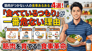 筋肉がつかない人の食事あるある4選！「食べているつもり」が一番危ない理由