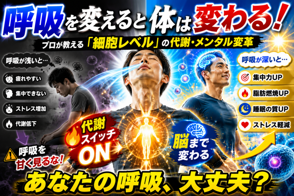 呼吸を変えると体は変わる！プロが教える「細胞レベル」の代謝・メンタル変革