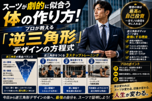 スーツが劇的に似合う体の作り方！プロが教える「逆三角形」デザインの方程式