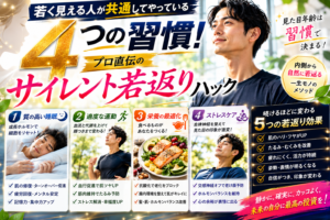 若く見える人が共通してやっている4つの習慣！プロ直伝のサイレント若返りハック
