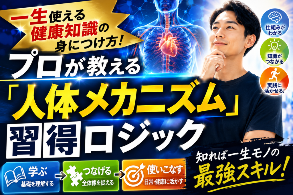 一生使える健康知識の身につけ方！プロが教える「人体メカニズム」習得ロジック