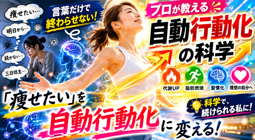 「痩せたい」を言葉だけで終わらせない！プロが教える自動行動化の科学