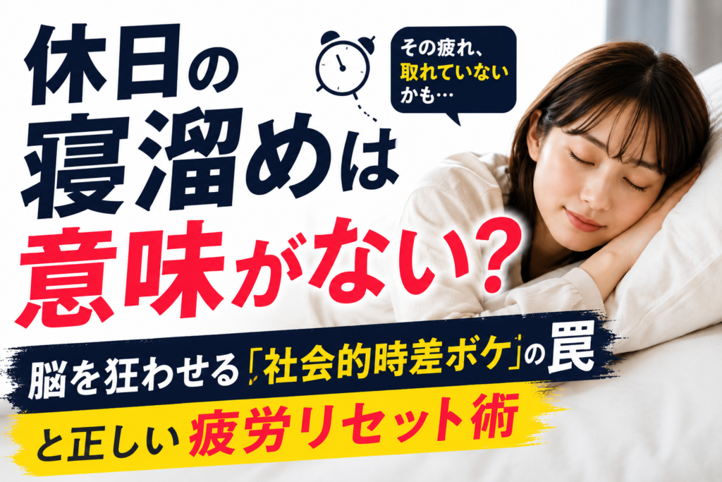 休日の寝溜めは意味がない？脳を狂わせる「社会的時差ボケ」の罠と正しい疲労リセット術