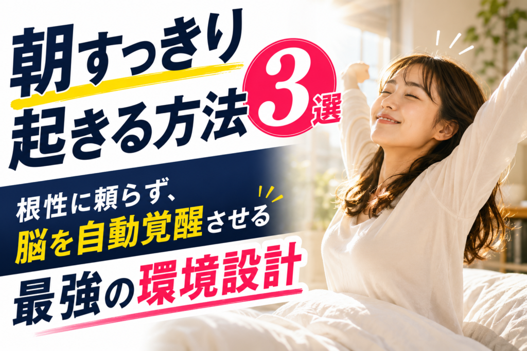 朝すっきり起きる方法3選！根性に頼らず脳を自動覚醒させる最強の環境設計