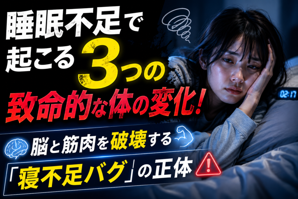 睡眠不足で起こる3つの致命的な体の変化！脳と筋肉を破壊する「寝不足バグ」の正体