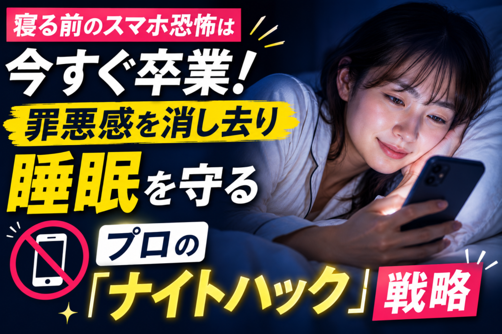 寝る前のスマホ恐怖は今すぐ卒業！罪悪感を消し去り睡眠を守るプロの「ナイトハック」戦略