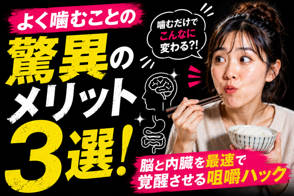 よく噛むことの驚異のメリット3選！脳と内臓を最速で覚醒させる咀嚼ハック