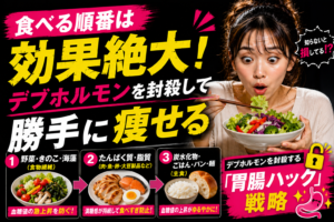 食べる順番は効果絶大！デブホルモンを封殺して勝手に痩せる「胃腸ハック」戦略