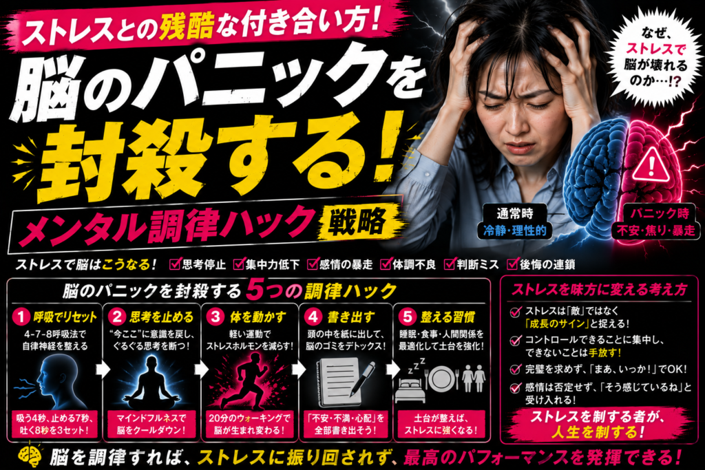 ストレスとの残酷な付き合い方！脳のパニックを封殺する「メンタル調律ハック」