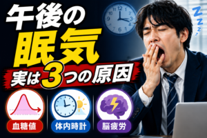 午後に猛烈に眠くなる3つの原因！夕方まで集中力を切らさないプロの「アフタヌーンハック」