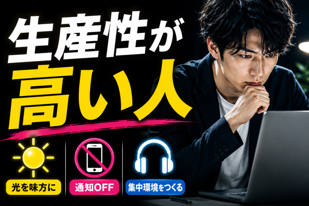 仕事のパフォーマンスを上げる方法3選！脳のバグを修正して生産性を最大化する環境ハック戦略