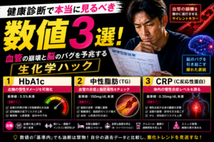 健康診断で本当に見るべき数値3選！血管の崩壊と脳のバグを予兆する「生化学ハック」