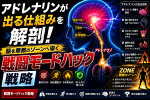 アドレナリンが出る仕組みを解剖！脳を無敵のゾーンへ導く「戦闘モードハック」戦略