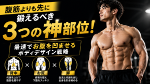 腹筋よりも先に鍛えるべき3つの神部位！最速でお腹を凹ませるボディデザイン戦略