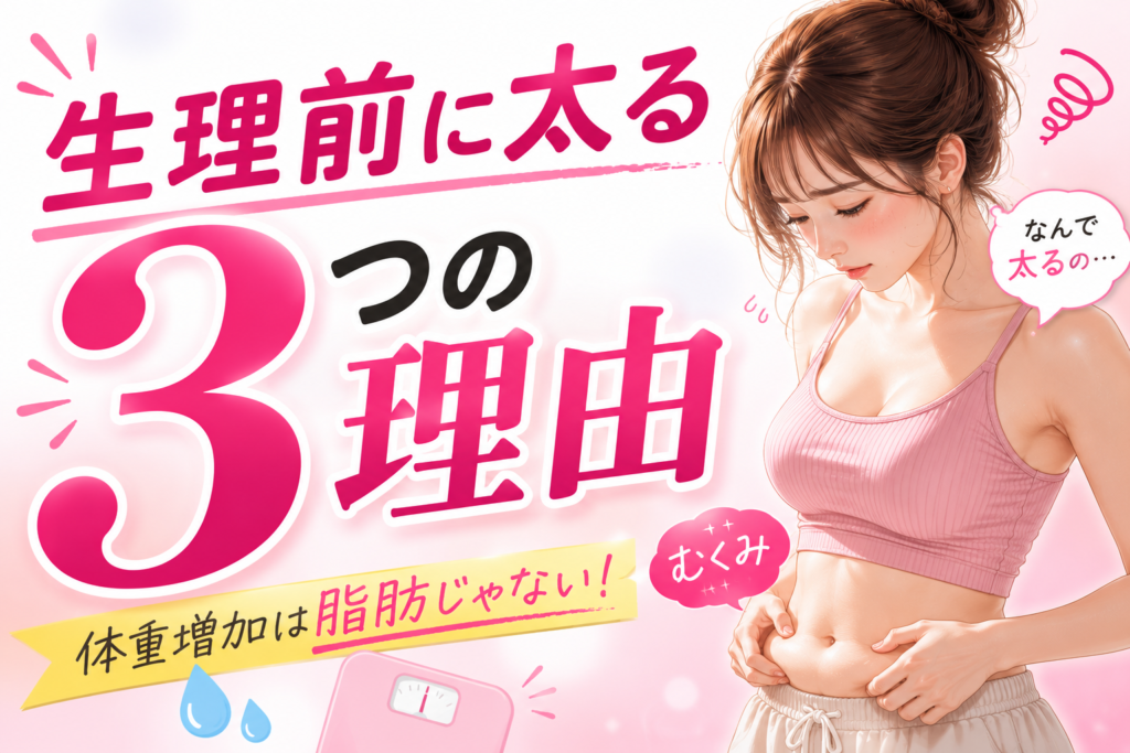 生理前に太る3つの本当の理由！体重増加に焦らないプロのむくみリセット術