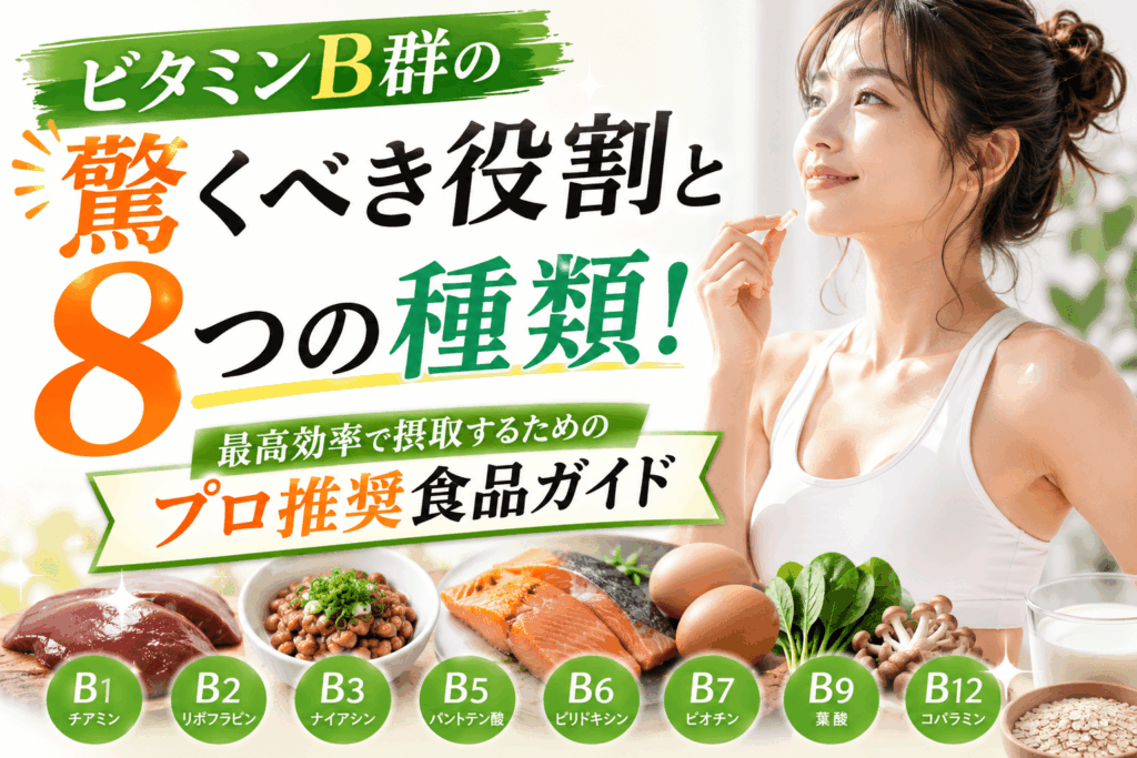 ビタミンB群の驚くべき役割と8つの種類！最高効率で摂取するためのプロ推奨食品ガイド