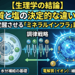 【生理学の結論】電解質と塩の決定的な違いとは？細胞を覚醒させる「ミネラルインフラ」調律戦略