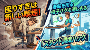 座りすぎは新しい喫煙！寿命を削る椅子バグを消し去る「スタンド調律ハック」