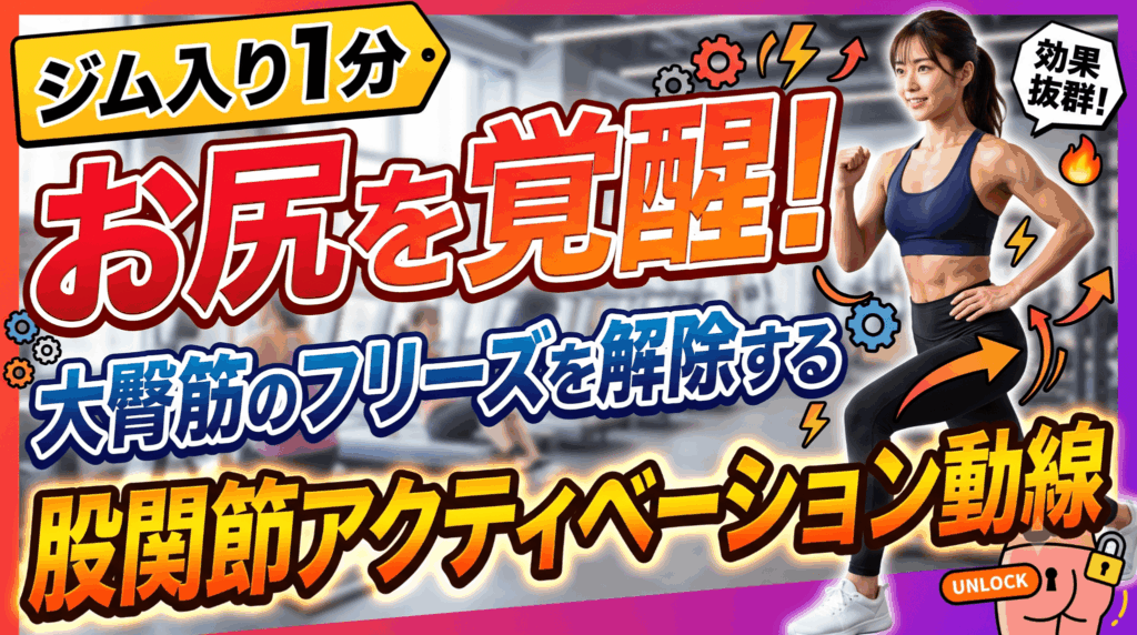 ジム入り1分でお尻を覚醒！大臀筋のフリーズを解除する「股関節アクティベーション動線」