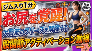 ジム入り1分でお尻を覚醒！大臀筋のフリーズを解除する「股関節アクティベーション動線」