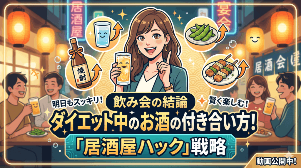 【飲み会の結論】ダイエット中のお酒の付き合い方！「居酒屋ハック」戦略