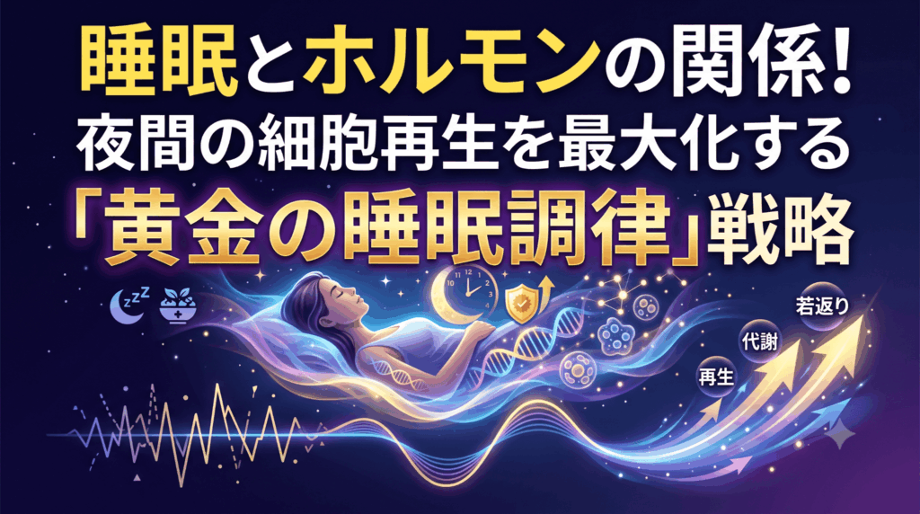 睡眠とホルモンの関係！夜間の細胞再生を最大化する「黄金の睡眠調律」戦略