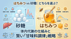 はちみつは砂糖より健康？体内での代謝メカニズムと賢い「甘味料調律」戦略