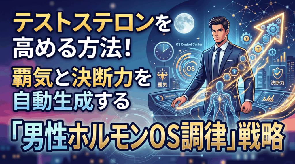 テストステロンを高める方法！覇気と決断力を自動生成する「男性ホルモンOS調律」戦略