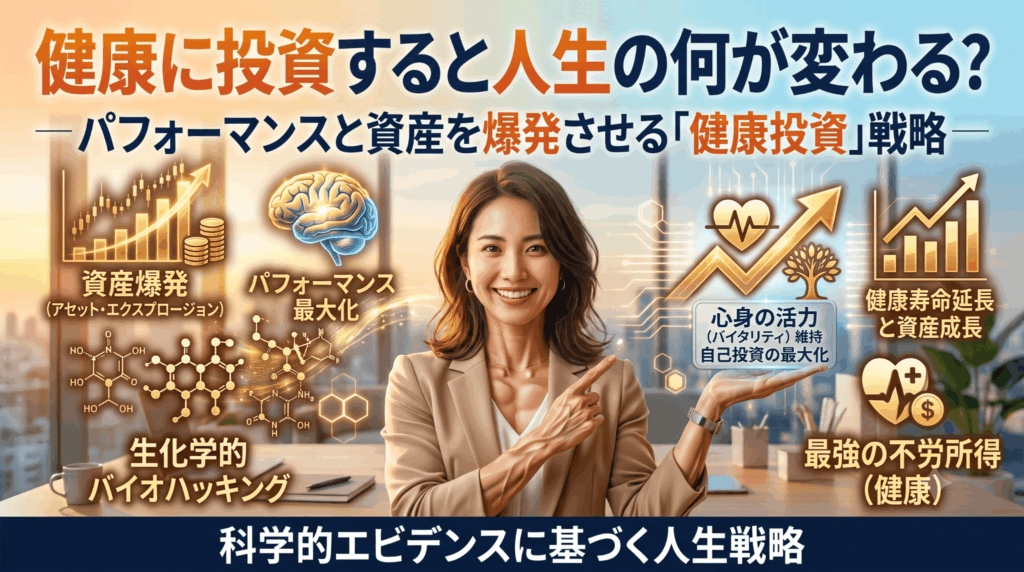 健康に投資すると人生の何が変わる？パフォーマンスと資産を爆発させる「健康投資」戦略