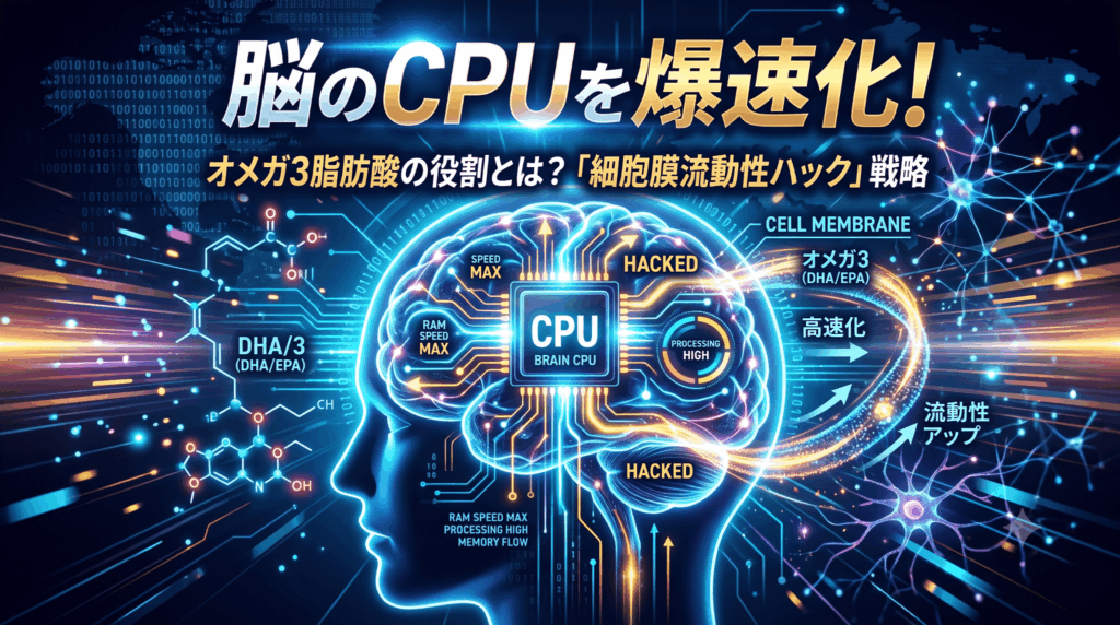 オメガ3脂肪酸の役割とは？脳のCPUを爆速化する「細胞膜流動性ハック」戦略