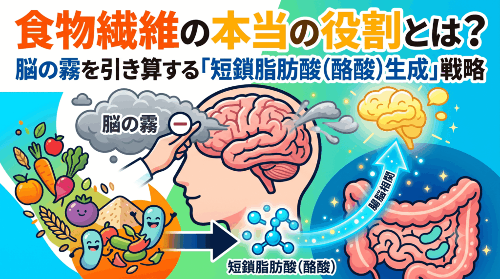 食物繊維の本当の役割とは？脳の霧を引き算する「短鎖脂肪酸（酪酸）生成」戦略